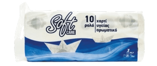Letër Higjienike Soft Care – 10 Rolat (3 Shtresa, me Aromë)